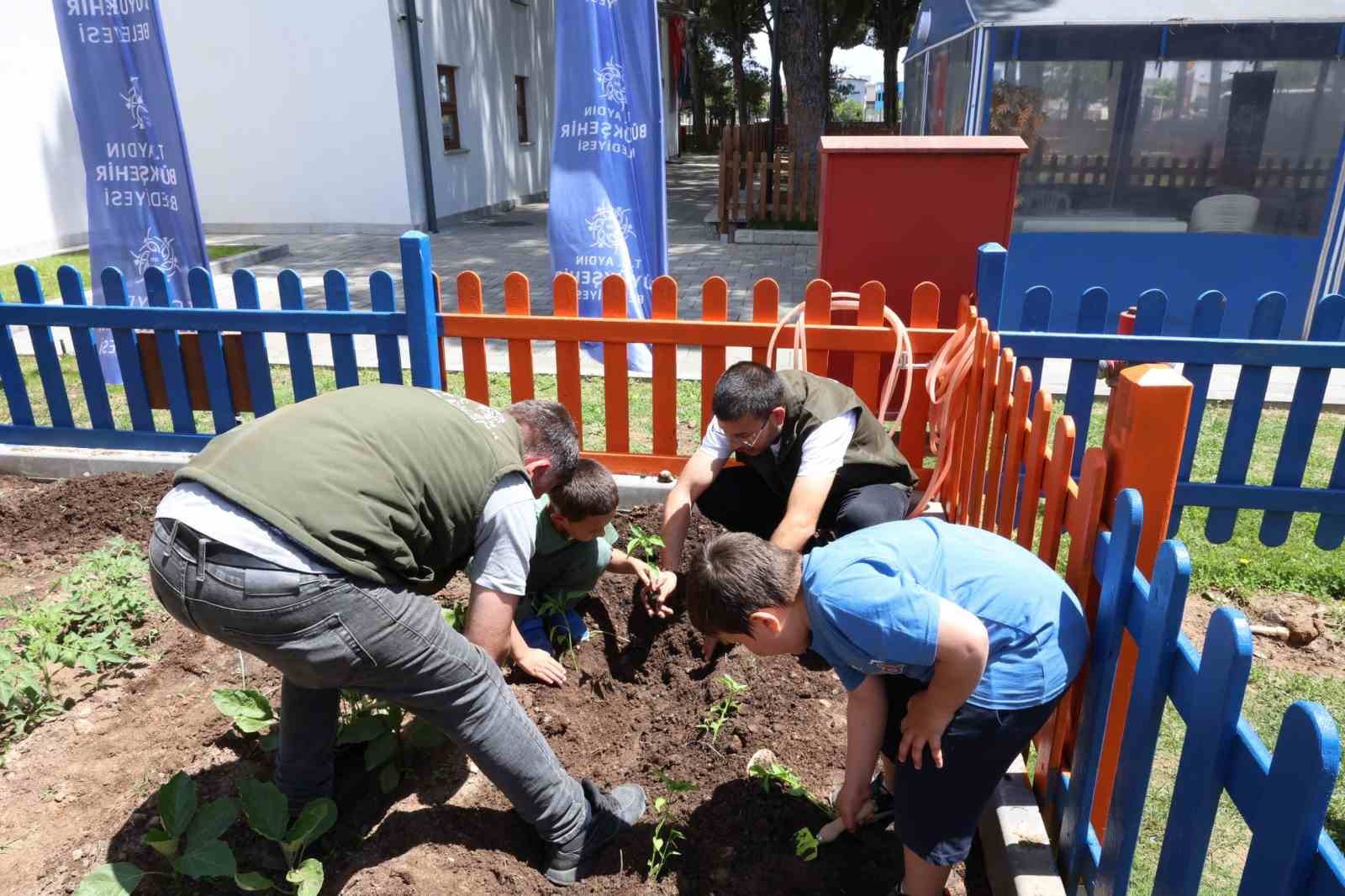 Aydın'da özel öğrenciler fideleri toprakla buluşturdu