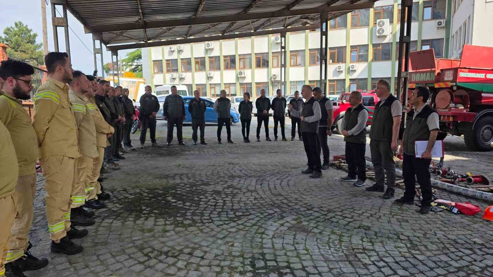 Zonguldak'ta orman yangınına karşı işbaşı eğitimleri sürüyor